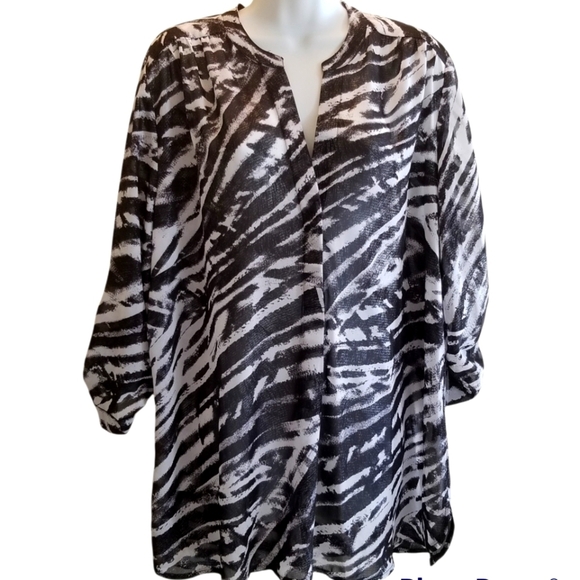 mandy Evans semi sheer blouse - Picture 1 of 7